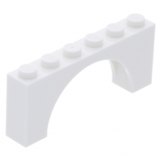 LEGO boltív 1×6×2, fehér (15254)
