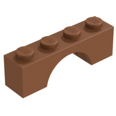 LEGO boltív 1×4, vörösesbarna (3659)