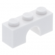 LEGO boltív 1×3, fehér (4490)