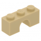 LEGO boltív 1×3, sárgásbarna (4490)