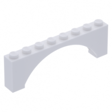 LEGO boltív 1×8×2, fehér (16577/40296)