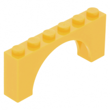 LEGO boltív 1×6×2, világos narancssárga (15254)