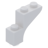 LEGO boltív 1×3×2, fehér (88292)