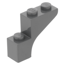 LEGO boltív 1x3x2, sötétszürke (88292)