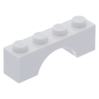 LEGO boltív 1×4, fehér (3659)