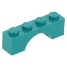 LEGO boltív 1×4, sötét türkizkék (3659)