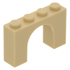 LEGO boltív 1×4×2, sárgásbarna (6182)