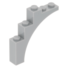 LEGO boltív 1x5x4, világosszürke (2339)