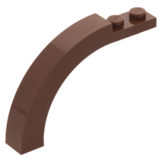 LEGO boltív 1×6×3 1/3 ívelt, vörösesbarna (6060)