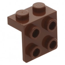 LEGO fordító elem 1 x 2 - 2 x 2, vörösesbarna (44728)