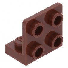 LEGO fordító elem 1 x 2 - 2 x 2, vörösesbarna (99207)