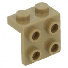 LEGO fordító elem 1 x 2 - 2 x 2, sötét sárgásbarna (44728)