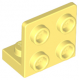 LEGO fordító elem 1 x 2 - 2 x 2, világossárga (99207)