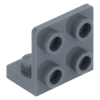 LEGO fordító elem 1x2-2x2, sötétszürke (99207)