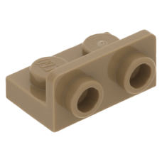 LEGO fordító elem 1×2 - 1×2, sötét sárgásbarna (99780)