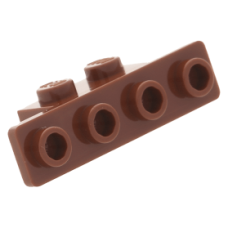 LEGO fordító elem 1×2 - 1×4, vörösesbarna (28802/2436)