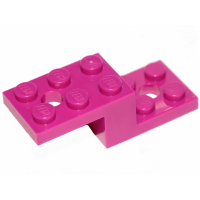 LEGO fordító elem 2 x 5 x 1 1/3 két lyukkal, bíborvörös (11215)