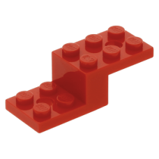 LEGO fordító elem 2×5×1 1/3 két lyukkal, piros (11215)