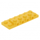 LEGO lapos elem 2x6x2/3 oldalán négy bütyökkel, sárga (87609)