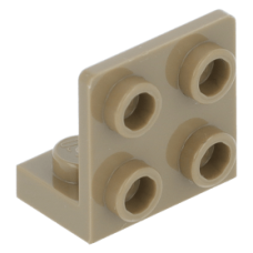 LEGO fordító elem 1 x 2 - 2 x 2, sötét sárgásbarna (99207)