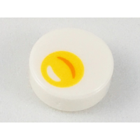 LEGO csempe 1×1 kerek tükörtojás mintával, fehér (36089)--- Debrecenben raktáron!