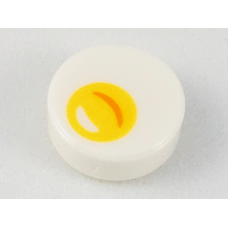 LEGO csempe 1×1 kerek tükörtojás mintával, fehér (36089)--- Debrecenben raktáron!