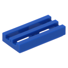 LEGO csempe 1×2 rácsozott, kék (2412b)