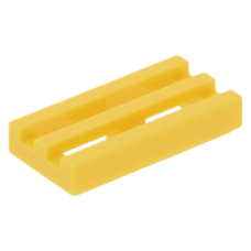 LEGO csempe 1×2 rácsozott, sárga (2412)