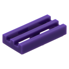 LEGO csempe 1×2 rácsozott, sötétlila (2412)