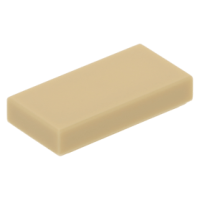 LEGO csempe 1×2, sárgásbarna (3069b)