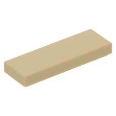 LEGO csempe 1x3, sárgásbarna (63864)