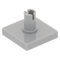 LEGO csempe 2×2 fogóval, világosszürke (2460)