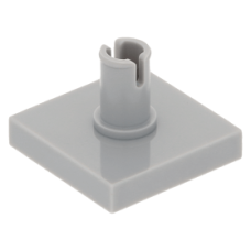 LEGO csempe 2×2 fogóval, világosszürke (2460)