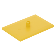 LEGO csempe 4x6 középen pin tartóval (forgóváz), sárga (4025)