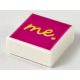 LEGO csempe 1×1 'me.' felirat mintával, fehér (3070bpb144)