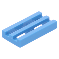 LEGO csempe 1×2 rácsozott, sötét azúrkék (2412b)