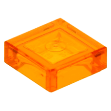LEGO csempe 1x1, átlátszó narancssárga (3070b)