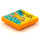 LEGO csempe 2×2 macska cica mintával (Vidiyo BeatBit album), narancssárga (3068bpb1573)