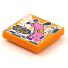 LEGO csempe 2×2 ló mintával (Vidiyo BeatBit album), narancssárga (3068bpb1609)