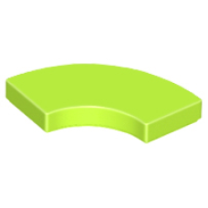 LEGO csempe íves sarok 2×2 (macaroni), lime (27925)