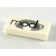 LEGO csempe 1×2 'mode' felirat mintával, fehér (51582)