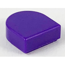 LEGO csempe 1×1 ovális félkör, sötétlila (24246)