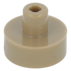 LEGO csempe 1×1 kerek fogóval, sötét sárgásbarna (20482)