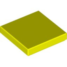 LEGO csempe 2×2, neon sárga (3068b)