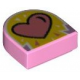 LEGO csempe 1×1 ovális félkör szív mintával, világos rózsaszín (69459)