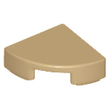 LEGO csempe 1×1 kerek negyed kör, sötét sárgásbarna (25269)