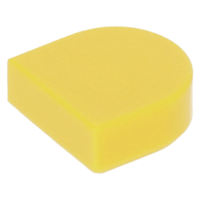 LEGO csempe 1x1 ovális félkör, sárga (24246)
