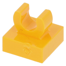 LEGO csempe 1×1 tetején c-alakú fogóval, világos narancssárga (15712)