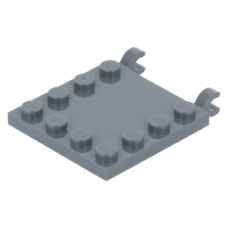LEGO csempe 4×4 2 db fogóval szélein bütykökkel, sötétszürke (66252)
