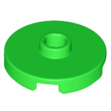 LEGO csempe kerek 2×2 középen lyukas bütyökkel, világoszöld (18674)